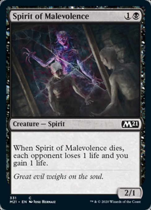 Spirit of Malevolence [Core Set 2021] | Tabernacle Games