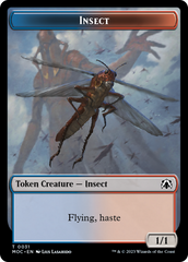 Soldier // Insect Double-Sided Token [March of the Machine Commander Tokens] | Tabernacle Games