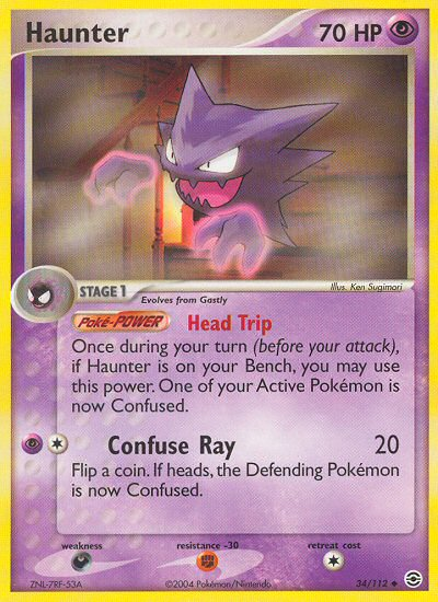 Haunter (34/112) [EX: FireRed & LeafGreen] | Tabernacle Games