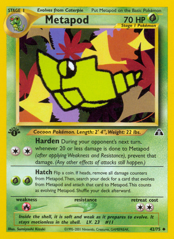 Metapod (42/75) [Neo Discovery 1st Edition] | Tabernacle Games