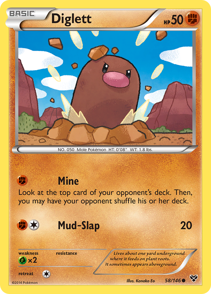 Diglett (58/146) [XY: Base Set] | Tabernacle Games