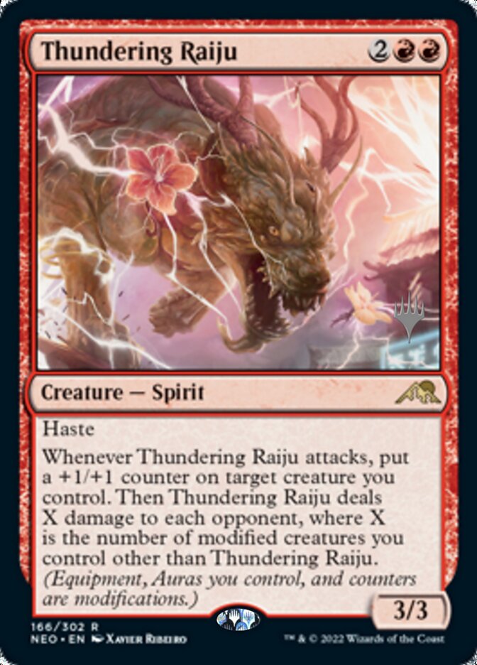 Thundering Raiju (Promo Pack) [Kamigawa: Neon Dynasty Promos] | Tabernacle Games