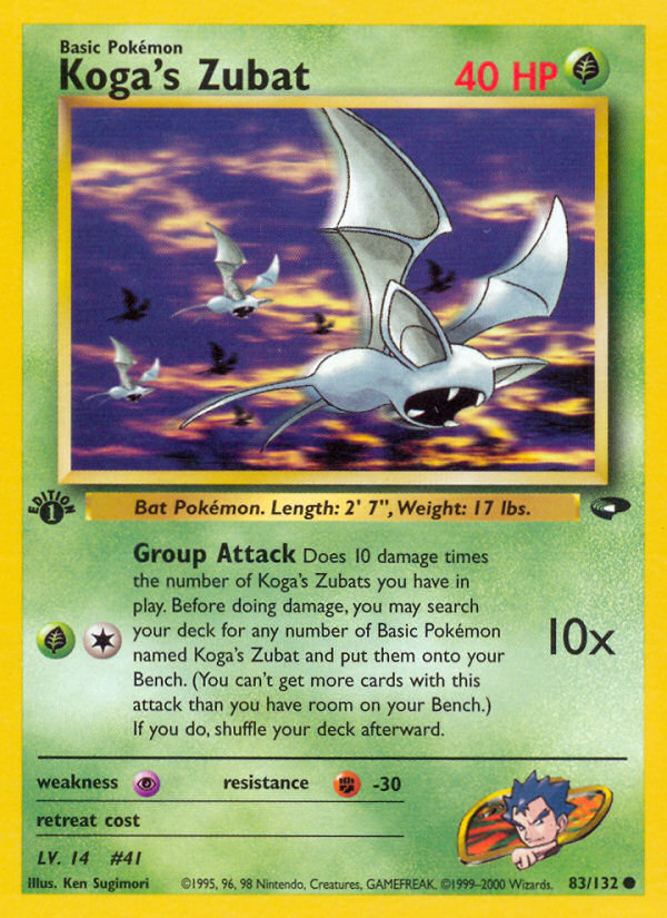 Koga's Zubat (83/132) [Gym Challenge 1st Edition] | Tabernacle Games