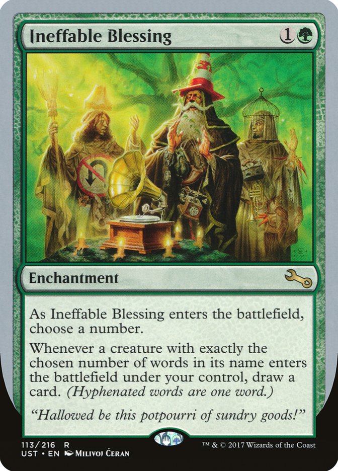 Ineffable Blessing ("choose a number") [Unstable] | Tabernacle Games