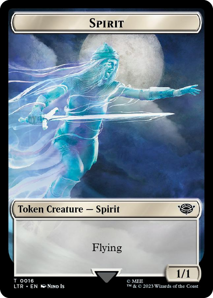 Spirit // Food (0023) Double-Sided Token (Surge Foil) [The Lord of the Rings: Tales of Middle-Earth Tokens] | Tabernacle Games