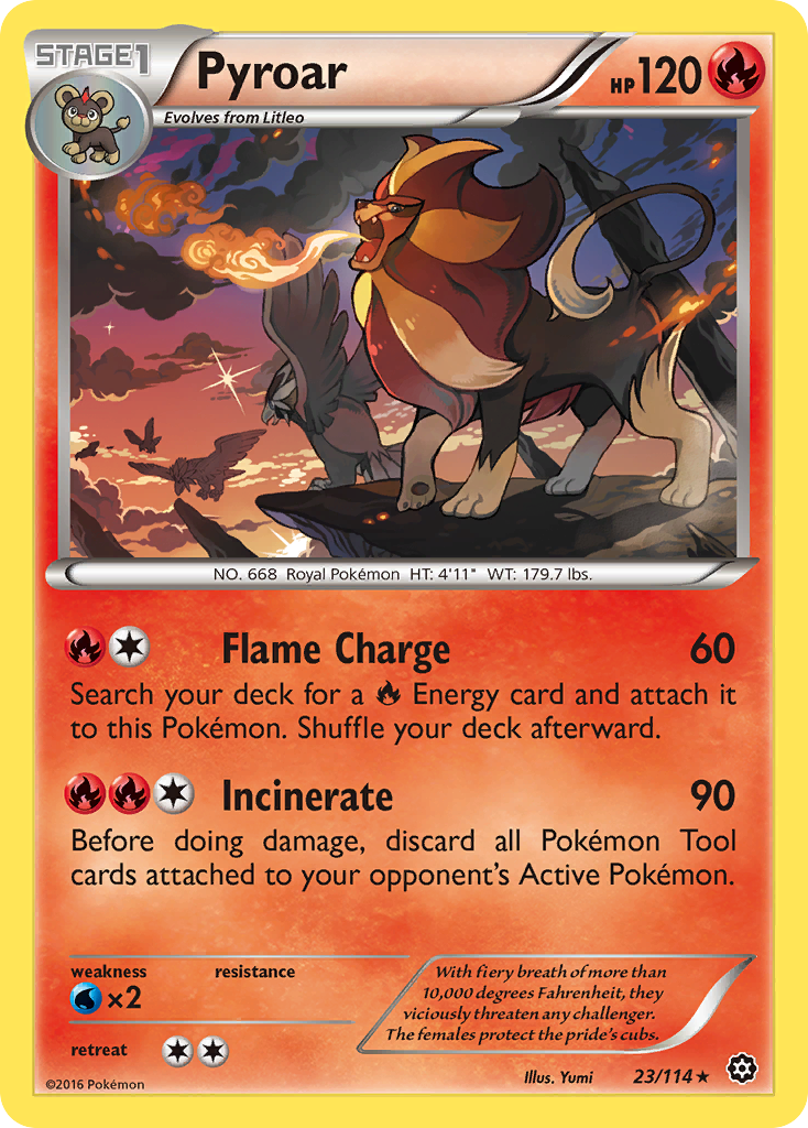 Pyroar (23/114) [XY: Steam Siege] | Tabernacle Games