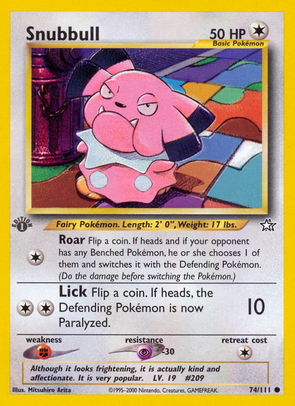 Snubbull (74/111) [Neo Genesis 1st Edition] | Tabernacle Games