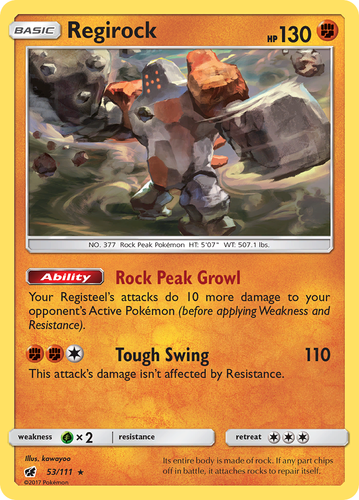 Regirock (53/111) [Sun & Moon: Crimson Invasion] | Tabernacle Games