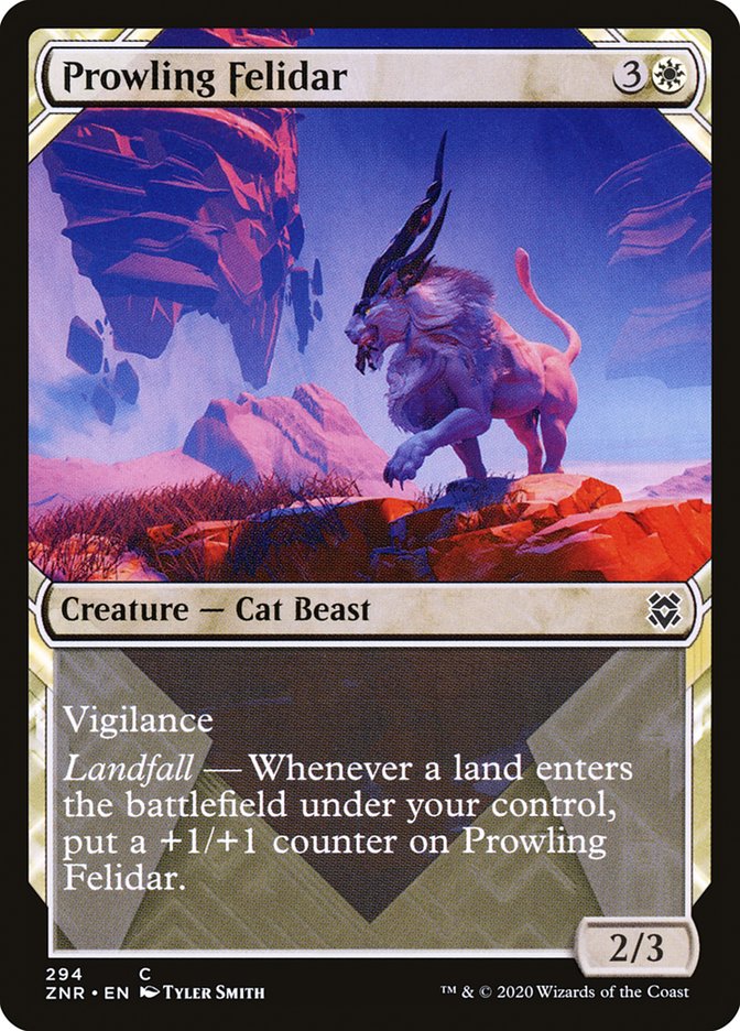 Prowling Felidar (Showcase) [Zendikar Rising] | Tabernacle Games