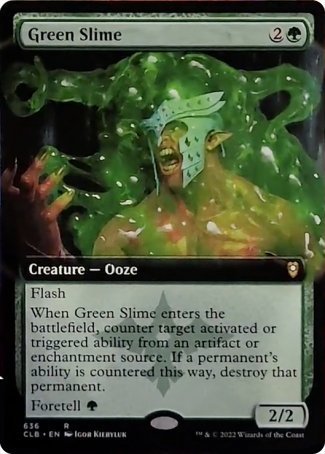 Green Slime (Extended Art) [Commander Legends: Battle for Baldur's Gate] | Tabernacle Games