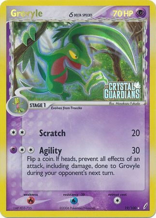 Grovyle (19/100) (Delta Species) (Stamped) [EX: Crystal Guardians] | Tabernacle Games