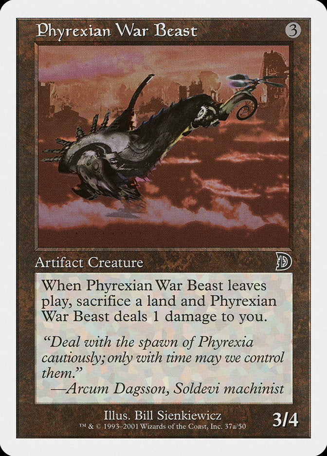 Phyrexian War Beast (Signature on Left) [Deckmasters] | Tabernacle Games