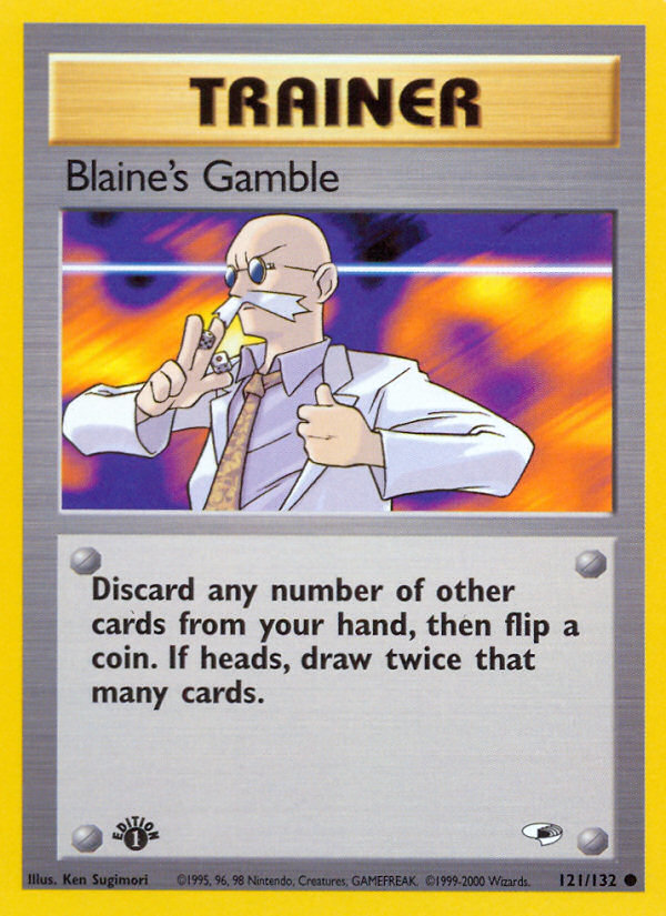 Blaine's Gamble (121/132) [Gym Heroes 1st Edition] | Tabernacle Games