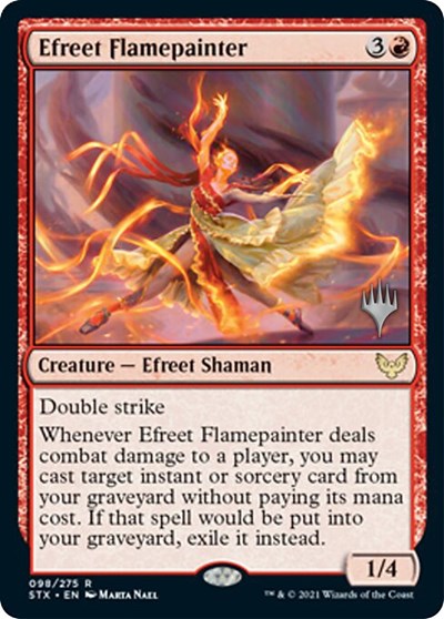 Efreet Flamepainter (Promo Pack) [Strixhaven: School of Mages Promos] | Tabernacle Games