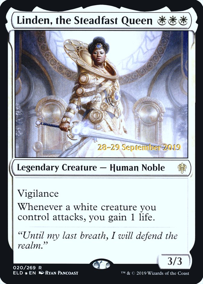 Linden, the Steadfast Queen  [Throne of Eldraine Prerelease Promos] | Tabernacle Games