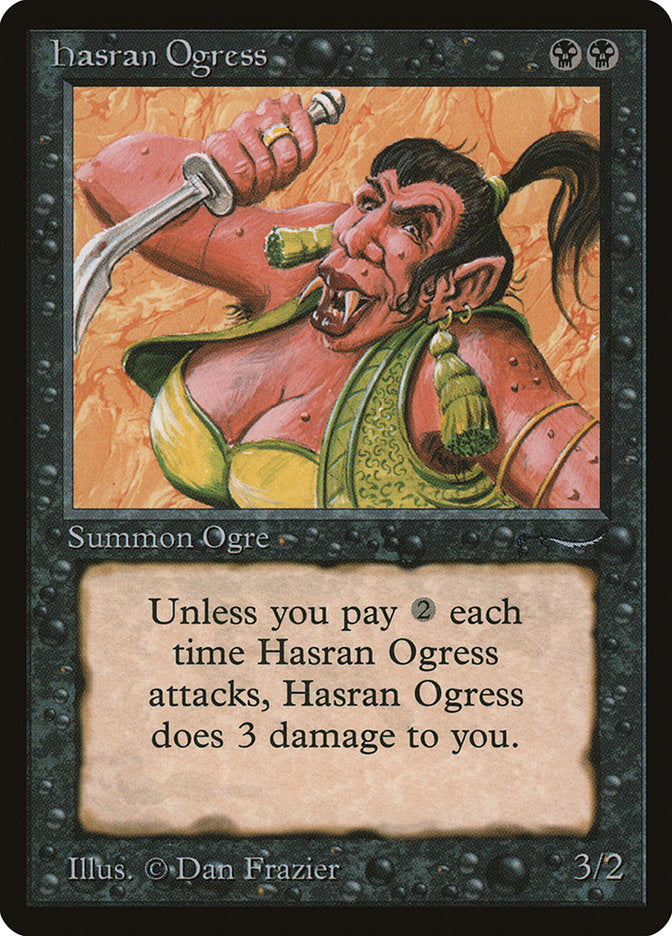 Hasran Ogress (Dark Mana Cost) [Arabian Nights] | Tabernacle Games