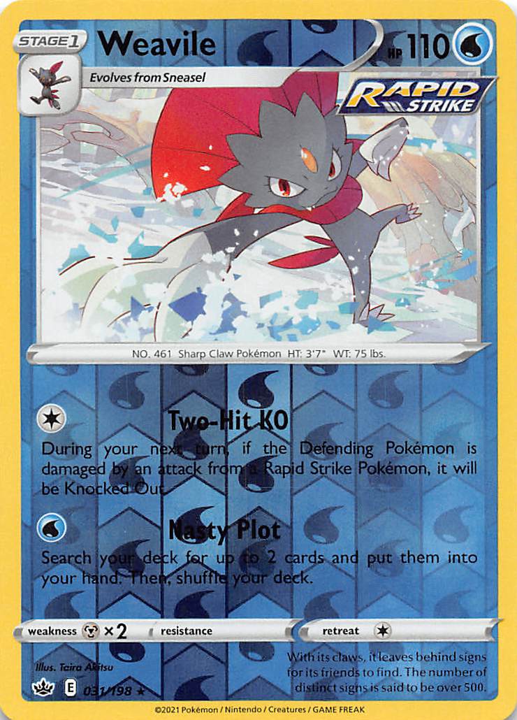 Weavile (031/198) [Sword & Shield: Chilling Reign] | Tabernacle Games