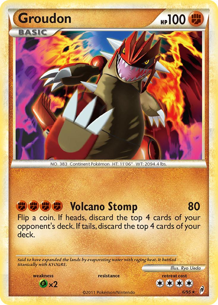 Groudon (6/95) [HeartGold & SoulSilver: Call of Legends] | Tabernacle Games