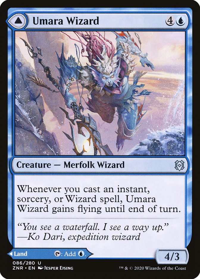Umara Wizard // Umara Skyfalls [Zendikar Rising] | Tabernacle Games