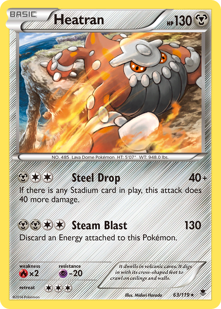 Heatran (63/119) [XY: Phantom Forces] | Tabernacle Games