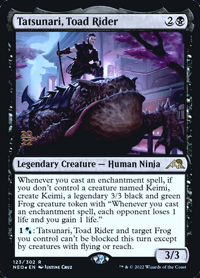 Tatsunari, Toad Rider [Kamigawa: Neon Dynasty Prerelease Promos] | Tabernacle Games