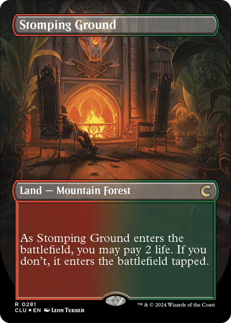 Stomping Ground (Borderless) [Ravnica: Clue Edition] | Tabernacle Games