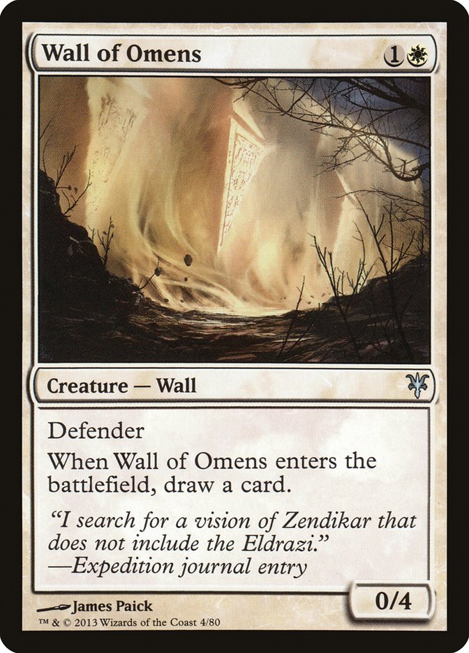 Wall of Omens [Duel Decks: Sorin vs. Tibalt] | Tabernacle Games