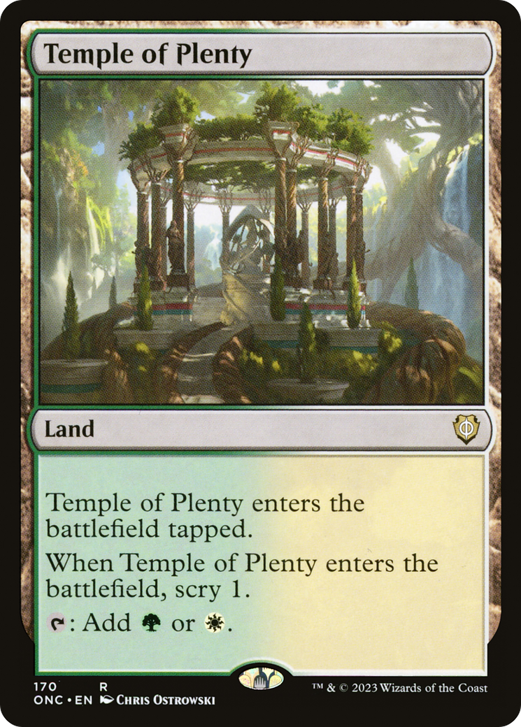 Temple of Plenty [Phyrexia: All Will Be One Commander] | Tabernacle Games