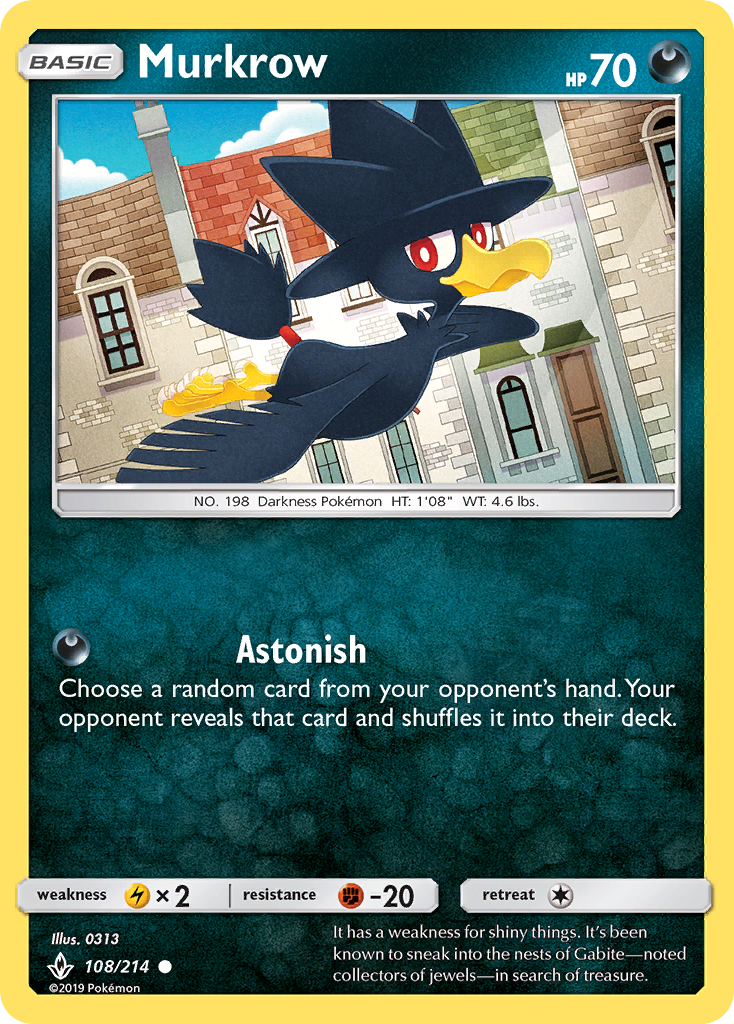 Murkrow (108/214) [Sun & Moon: Unbroken Bonds] | Tabernacle Games