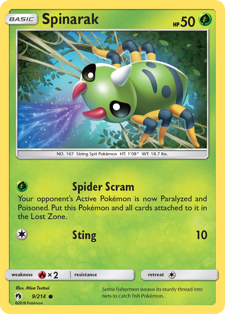 Spinarak (9/214) [Sun & Moon: Lost Thunder] | Tabernacle Games