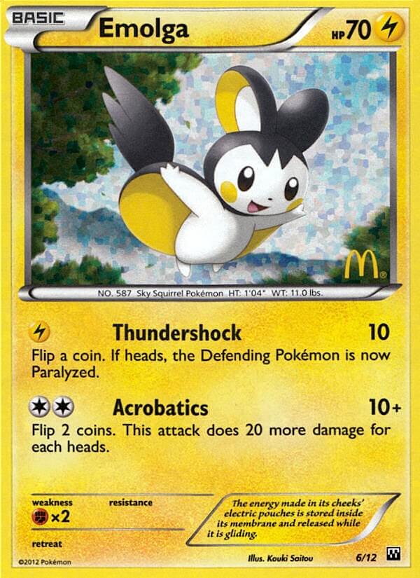 Emolga (6/12) [McDonald's Promos: 2012 Collection] | Tabernacle Games