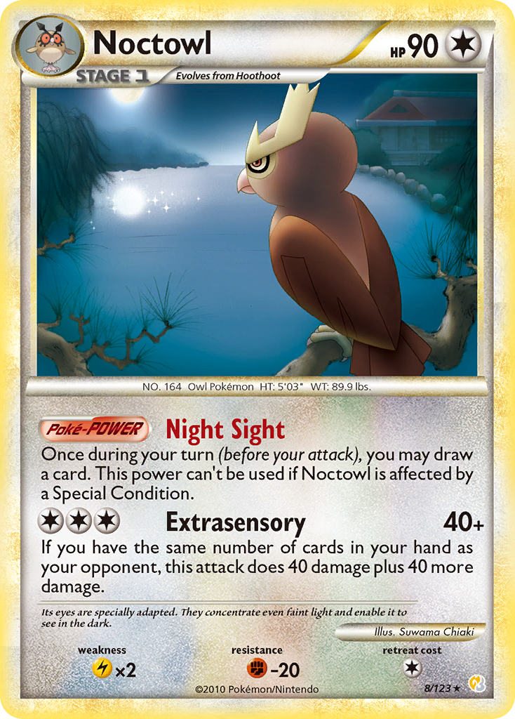 Noctowl (8/123) [HeartGold & SoulSilver: Base Set] | Tabernacle Games