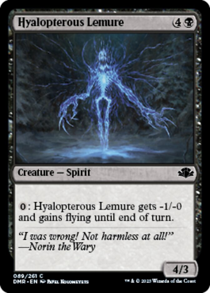 Hyalopterous Lemure [Dominaria Remastered] | Tabernacle Games