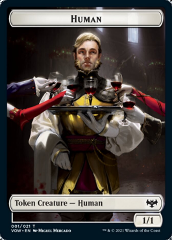 Human (001) // Spirit Cleric Double-sided Token [Innistrad: Crimson Vow Tokens] | Tabernacle Games