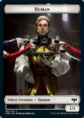 Human (001) // Treasure Double-sided Token [Innistrad: Crimson Vow Tokens] | Tabernacle Games