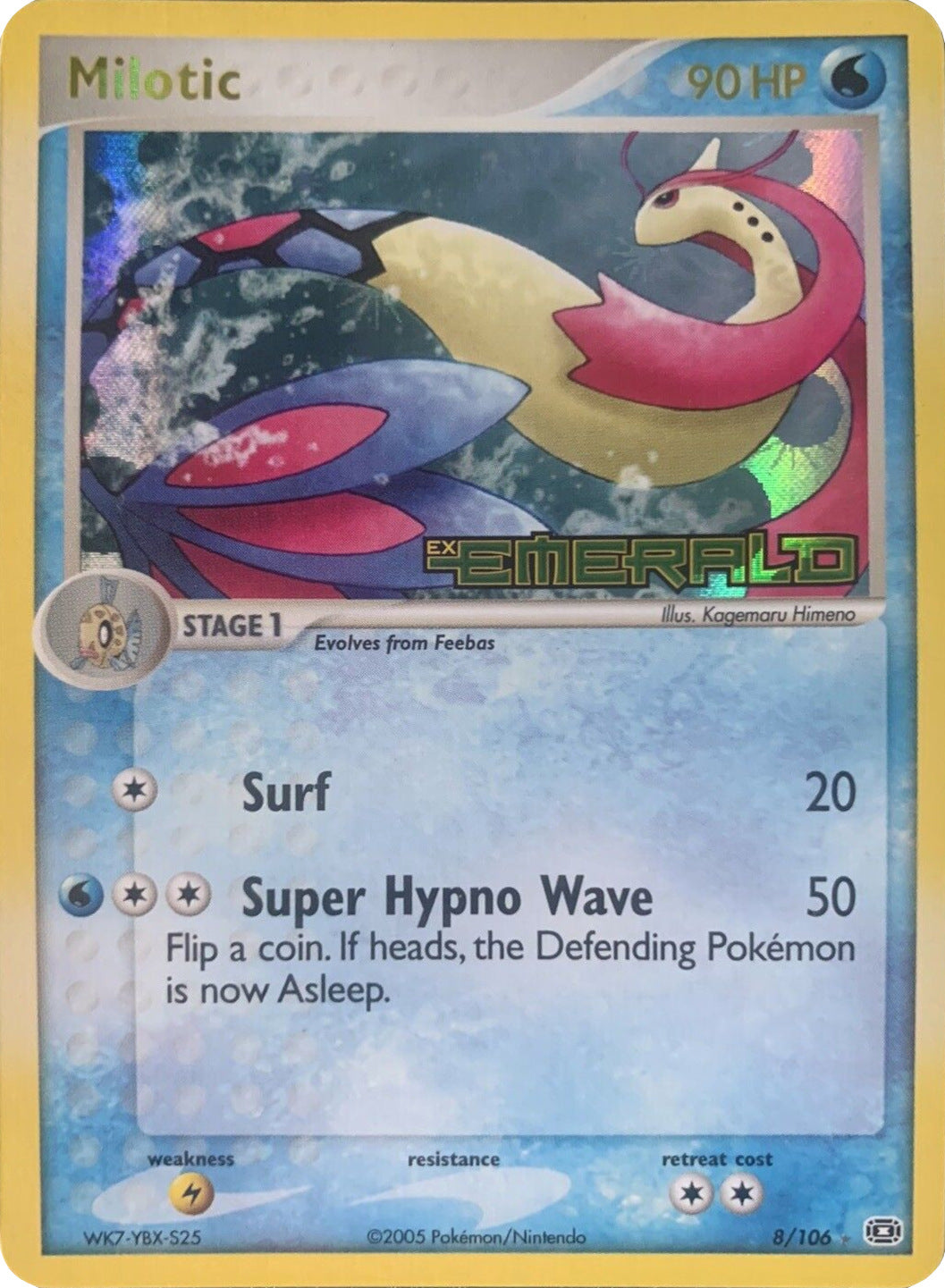 Milotic (8/106) (Stamped) [EX: Emerald] | Tabernacle Games