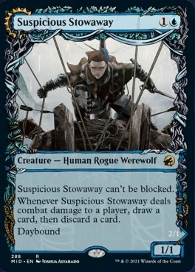 Suspicious Stowaway // Seafaring Werewolf (Showcase Equinox) [Innistrad: Midnight Hunt] | Tabernacle Games