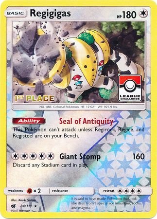 Regigigas (84/111) (League Promo 1st Place) [Sun & Moon: Crimson Invasion] | Tabernacle Games