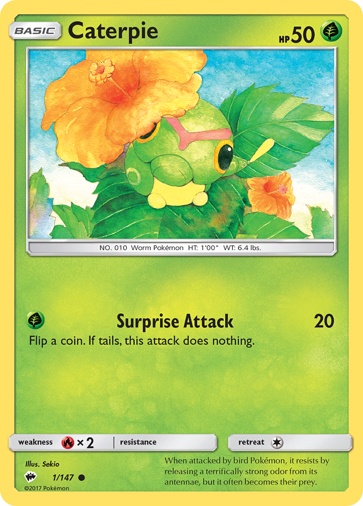 Caterpie (1/147) [Sun & Moon: Burning Shadows] | Tabernacle Games