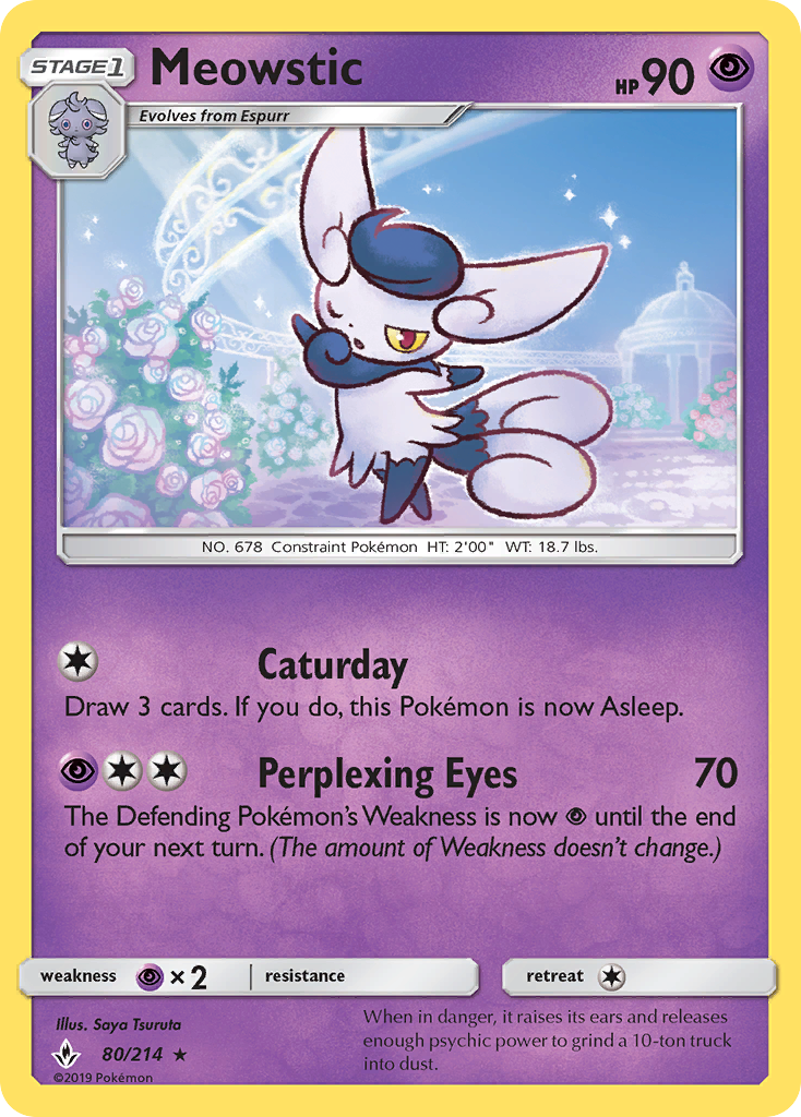 Meowstic (80/214) [Sun & Moon: Unbroken Bonds] | Tabernacle Games