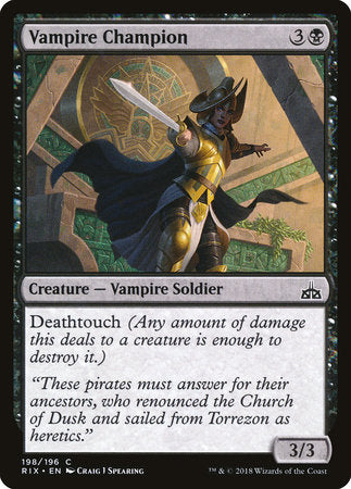 Vampire Champion [Rivals of Ixalan] | Tabernacle Games