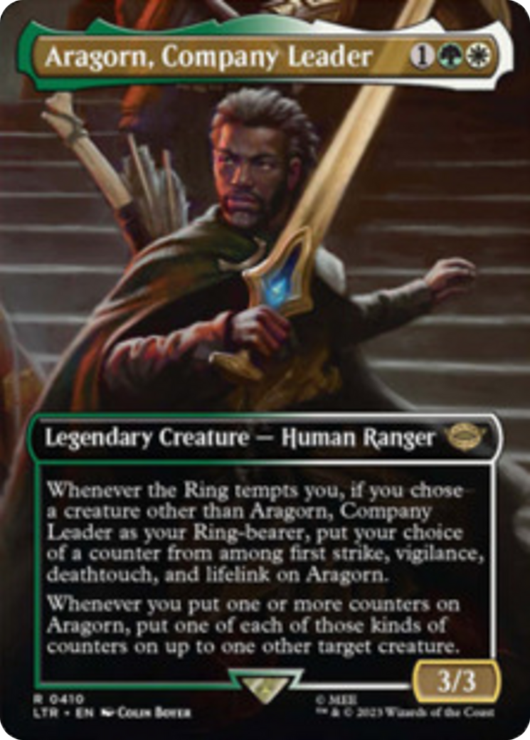Aragorn, Company Leader (Borderless Alternate Art) [The Lord of the Rings: Tales of Middle-Earth] | Tabernacle Games