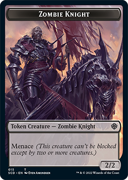 Zombie // Zombie Knight Double-Sided Token [Starter Commander Decks] | Tabernacle Games