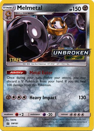 Melmetal (SM181) (Staff Prerelease Promo) [Sun & Moon: Black Star Promos] | Tabernacle Games