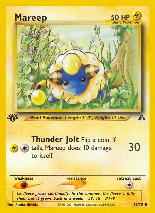 Mareep (58/75) [Neo Discovery 1st Edition] | Tabernacle Games