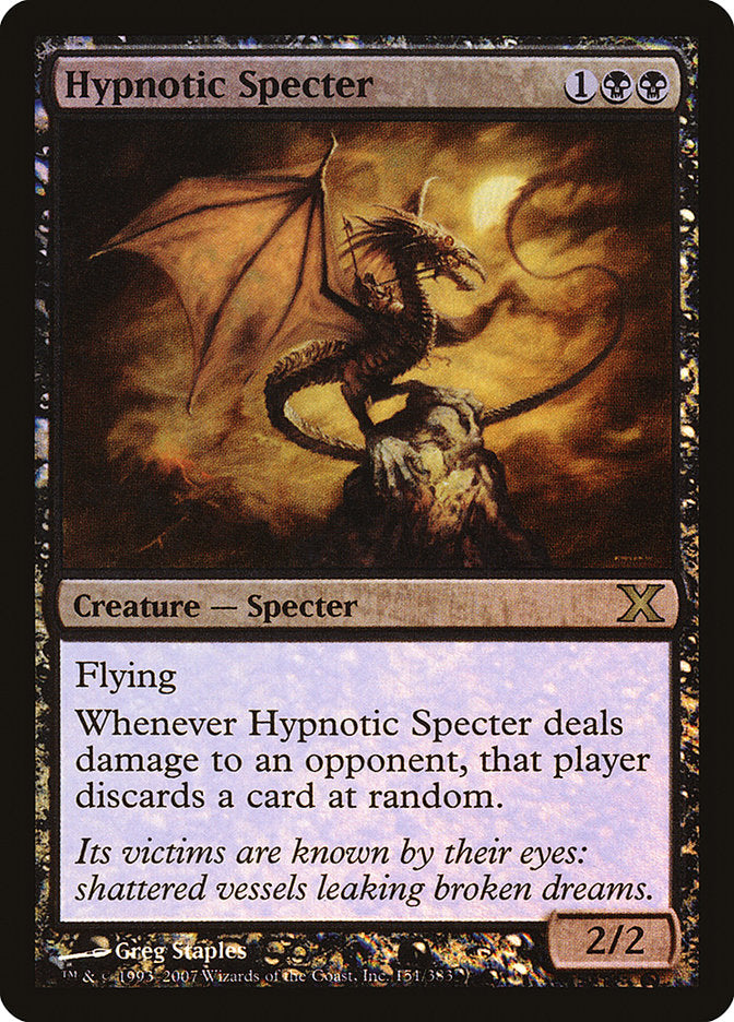 Hypnotic Specter (Premium Foil) [Tenth Edition] | Tabernacle Games