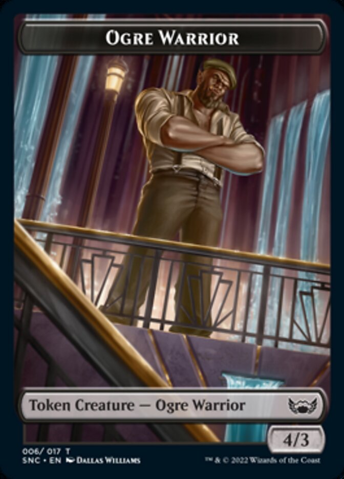 Ogre Warrior // Copy Double-sided Token [Streets of New Capenna Tokens] | Tabernacle Games