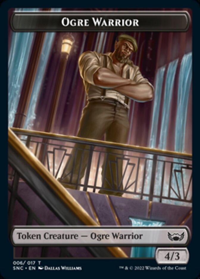 Ogre Warrior // Spirit Double-sided Token [Streets of New Capenna Tokens] | Tabernacle Games