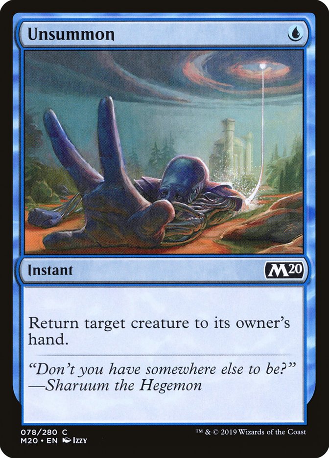 Unsummon [Core Set 2020] | Tabernacle Games