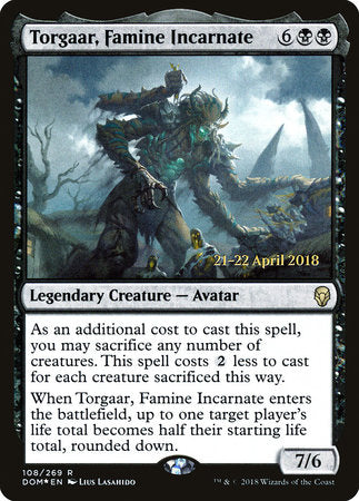 Torgaar, Famine Incarnate [Dominaria Promos] | Tabernacle Games